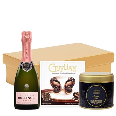 Bollinger Rose NV Half 37.5cl & Candle Gift Hamper